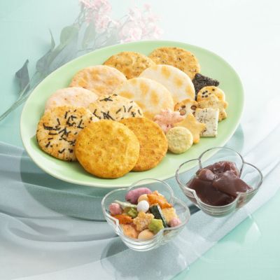 涼風つづり 化粧箱K (米菓14袋＆水羊羹2個)