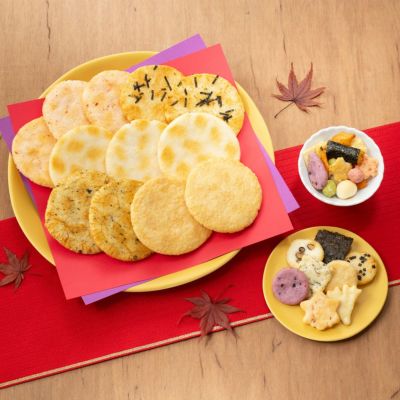 人気お煎餅と秋限定品詰め合わせ「秋乃香(あきのか)つづり」(7種18袋入)