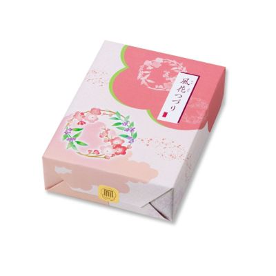 人気銘菓4種と限定チョコあられ入り「風花つづり」化粧箱 K (18袋入り)