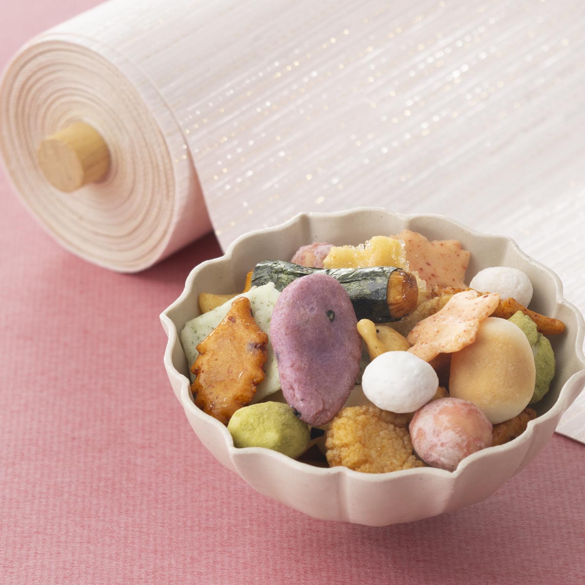 あられ吹き寄せ 花うららけし G箱(19g×23袋)