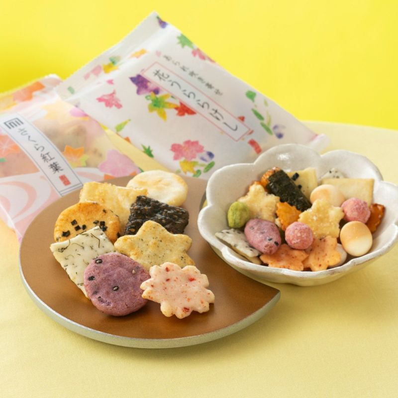 二菓あわせ－3袋入(専用手提げ付) （さくら紅葉×1袋、花うららけし×2袋）