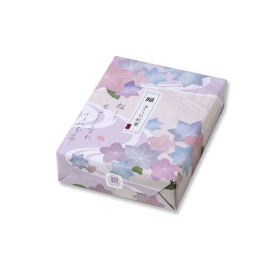 仏事包装 さくら紅葉 むらさき 化粧箱H (12袋)