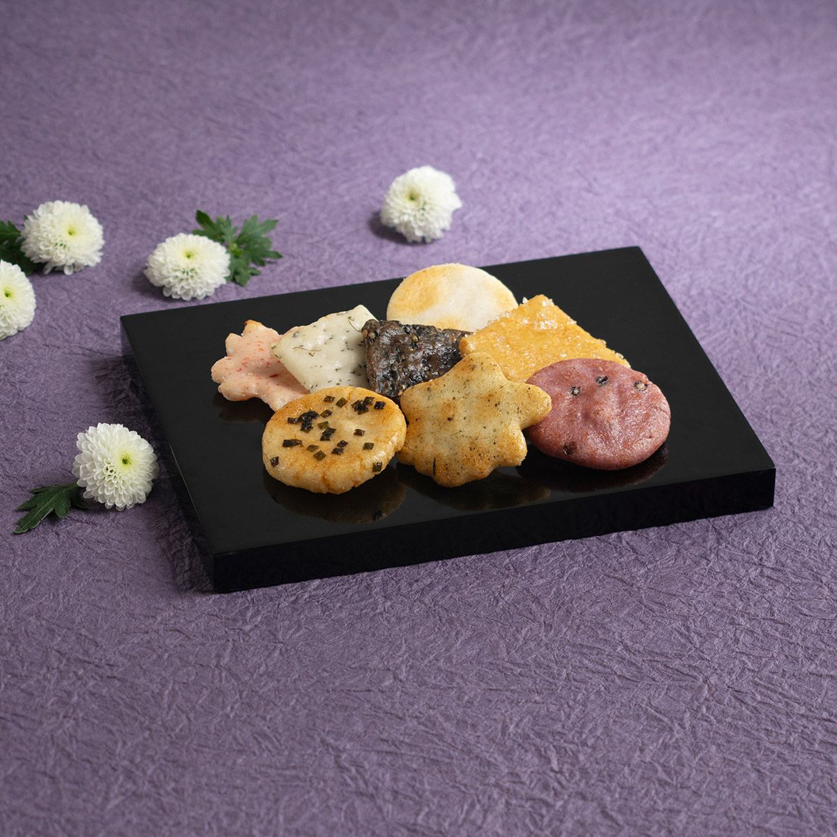 仏事包装 さくら紅葉 むらさき 化粧箱H (12袋)